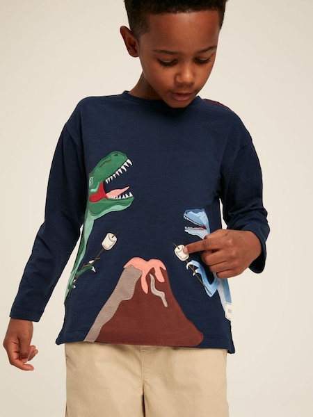 Dylan Navy Long Sleeve Dinosaur T-Shirt (112355) | £19.95 - £22.95