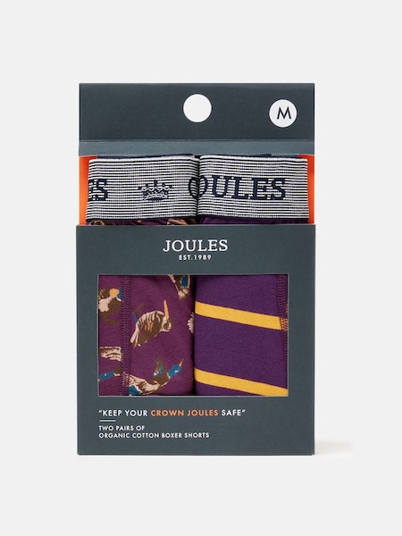 Crown Joules Game For It Cotton Boxer Briefs (2 Pack) (124116) | £9