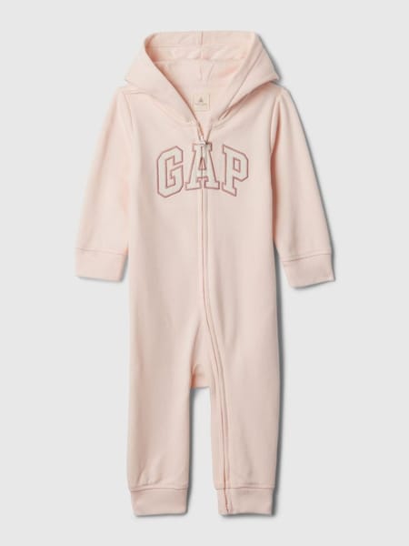 Pink Logo Zip Up Long Sleeve Sleepsuit (Newborn-24mths) (125067) | £25
