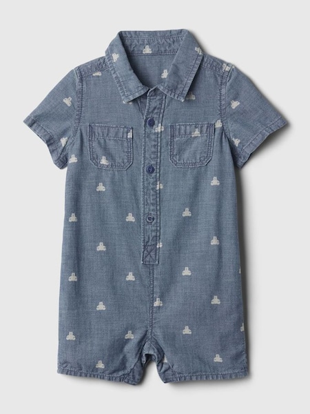 Blue Denim Shirt Romper (Newborn-24mths) (125096) | £20