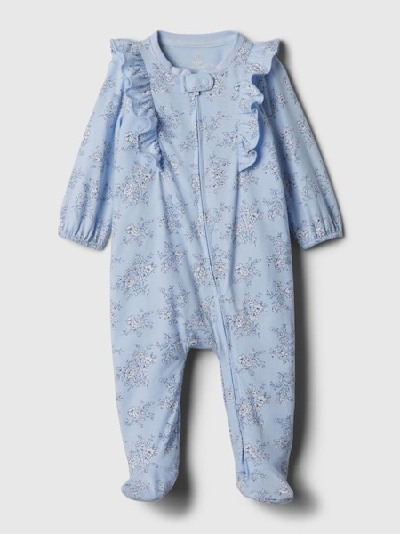 Blue First Favourites Floral Graphic Sleepsuit (Newborn-9mths) (125206) | £18