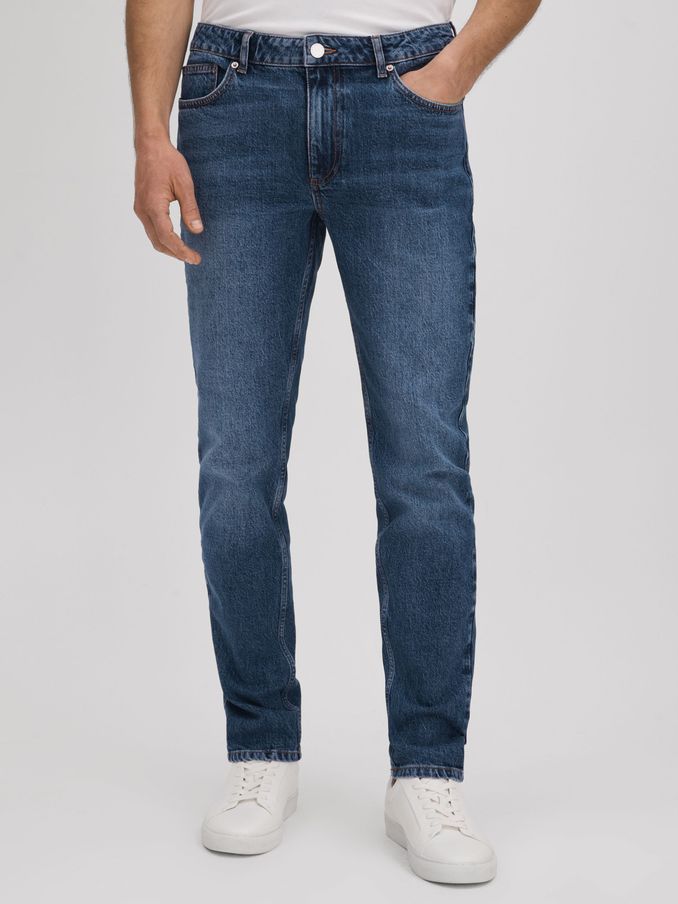Calvin klein slim 2025 straight true worn blue