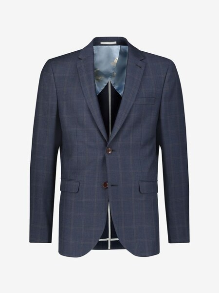 Navy/Rust Wool Slim Fit Suit: Jacket (132701) | £200
