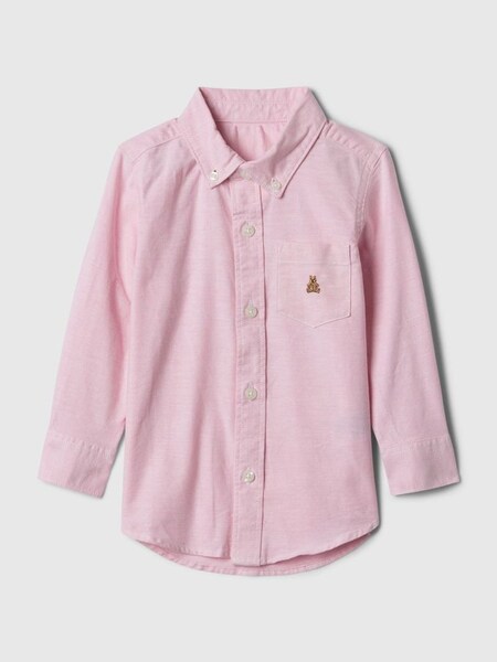 Pink Oxford Brannan Bear Long Sleeve Shirt (6mths-5yrs) (138035) | £18