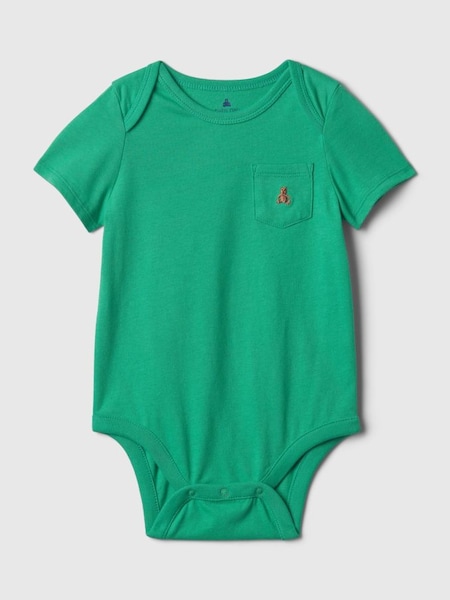Green Brannan Bear Pocket Bodysuit (Newborn-24mths) (138169) | £6