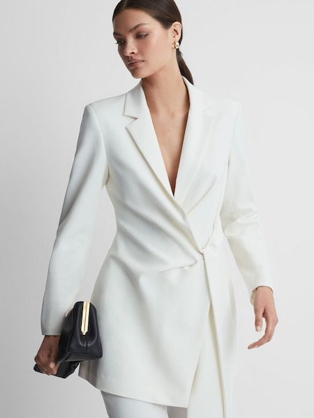 Significant Other Double Breasted Blazer Mini Dress in Cream (140774) | £290
