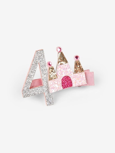 Pink 4 Birthday Glitter Clip (150082) | £5.50