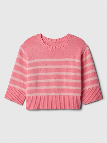Pink Split-Hem Crew Neck Knit Sweatshirt (154312) | £20