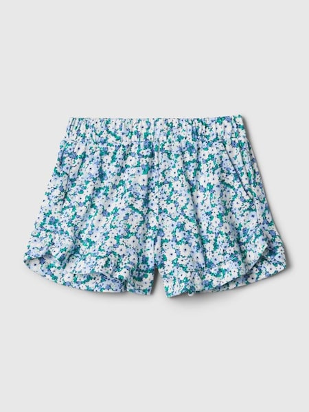 Blue Floral Pull On Ruffle Shorts (3mths-5yrs) (154524) | £8