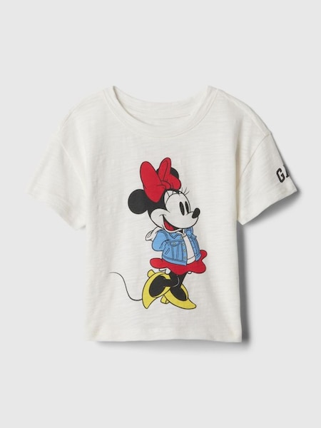 White Disney Minnie Mouse Graphic Crew Neck Short Sleeve T-Shirt (6mths-5yrs) (154613) | £11