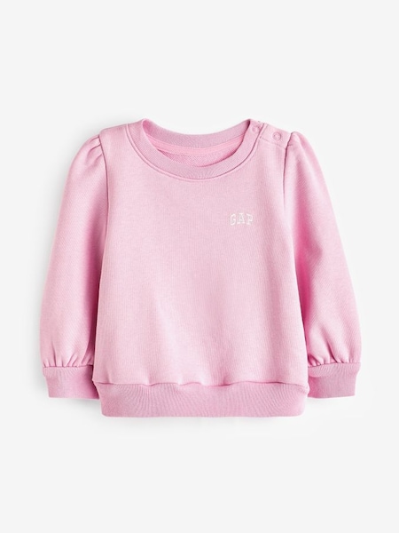 Pink Logo Long Sleeve Baby Crew Neck Sweatshirt (6mths-5yrs) (154658) | £20