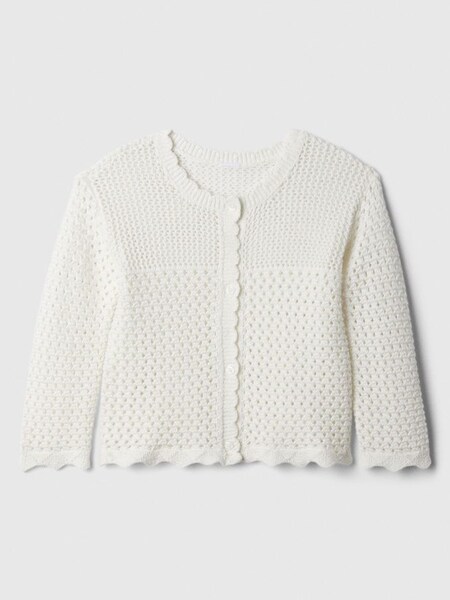 White Crochet Cardigan (6mths-5yrs) (154671) | £20