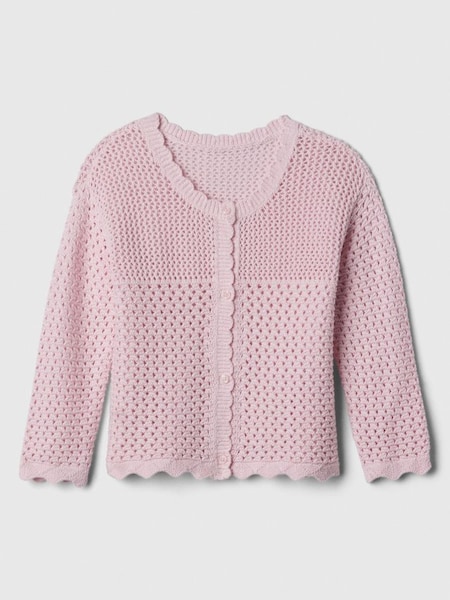 Pink Crochet Cardigan (6mths-5yrs) (154800) | £20