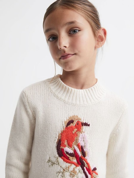 Senior Casual Knitted Robin Jumper in Ivory (159092) | £30