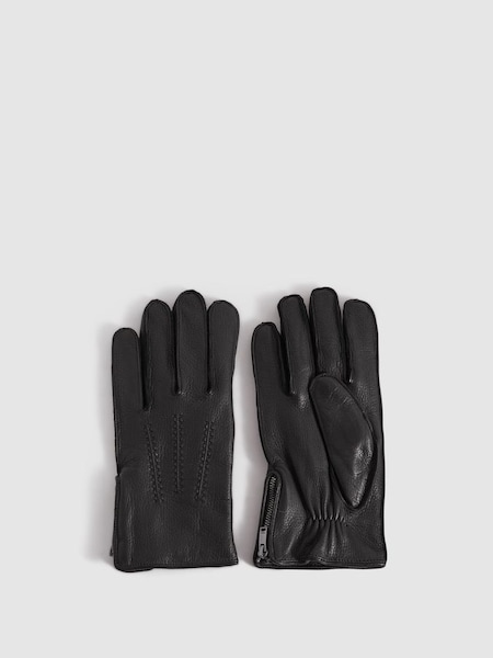 Leather Gloves in Black (163769) | £60