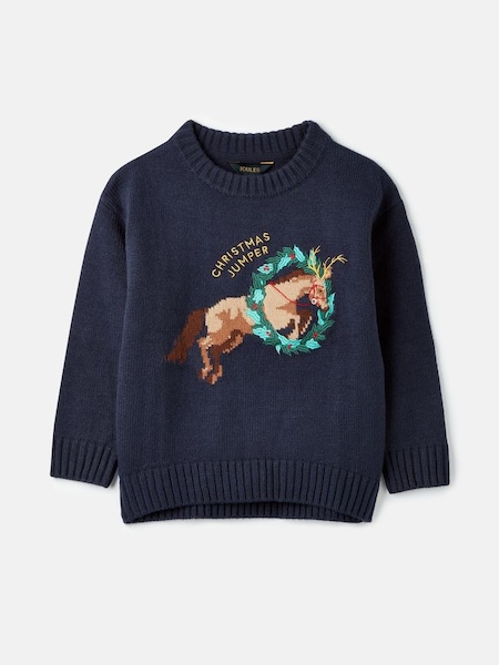 Clementine Navy Horse Christmas Knitwear (174941) | £14 - £17
