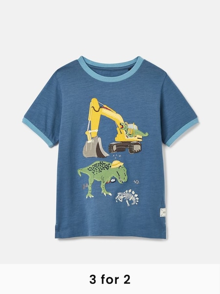 Archie Blue Dinosaur Artwork T-Shirt (178290) | £18.95 - £20.95