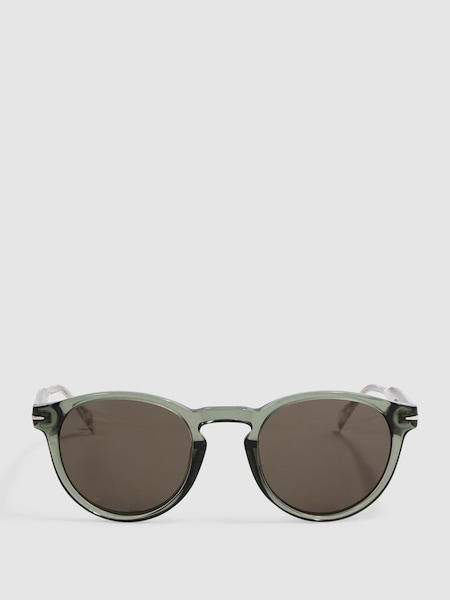 Eyewear by David Beckham Rounded Sunglasses in Grey (183692) | £165