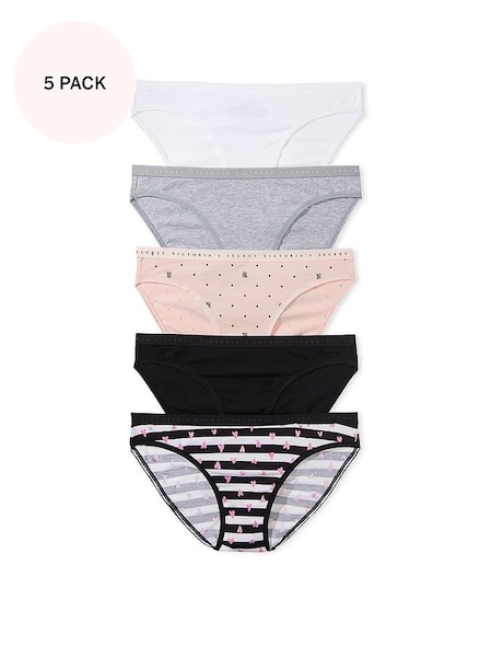 White/Grey/Pink/Black Bikini Multipack Knickers (187854) | £27
