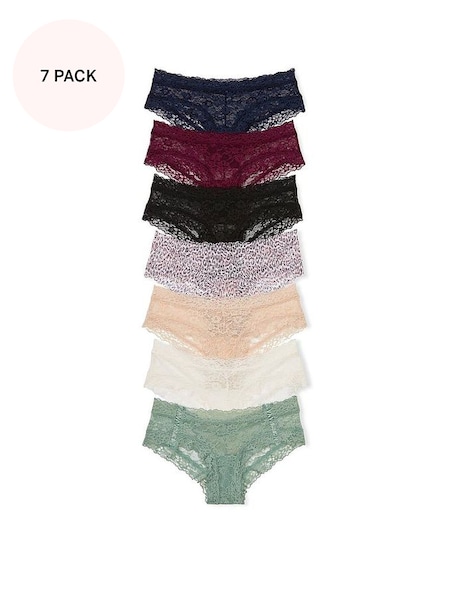 Blue/Red/Black/Nude/White/Green Cheeky Knickers Multipack (188145) | £35