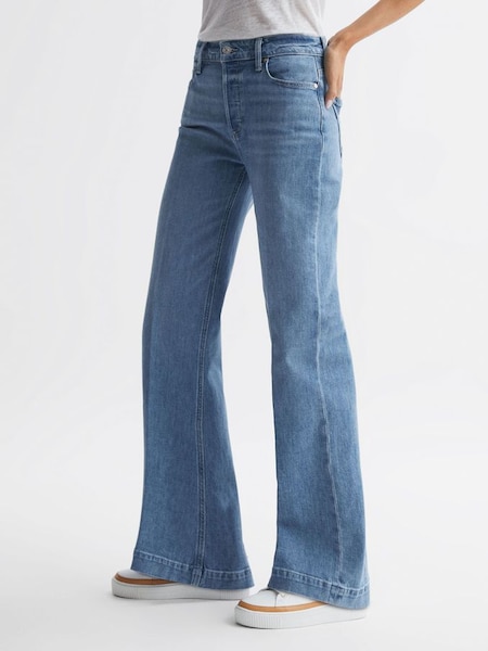 Paige High Rise Flared Jeans in Peace Out (188273) | £280