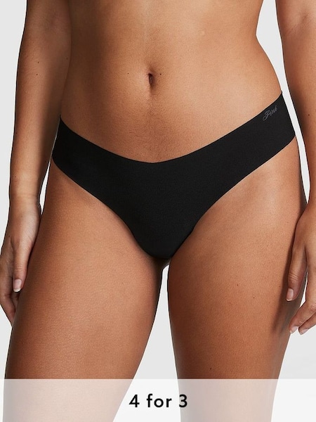 Pure Black Thong No Show Knickers (190126) | £9