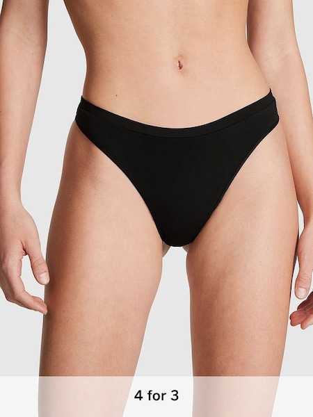 Pure Black Thong Seamless Knickers (190367) | £9