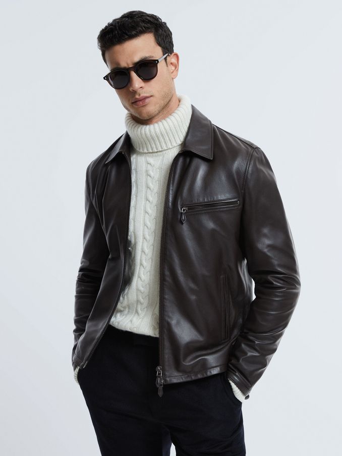 Men s Leather Jackets Men s Designer Leather Jacket Reiss
