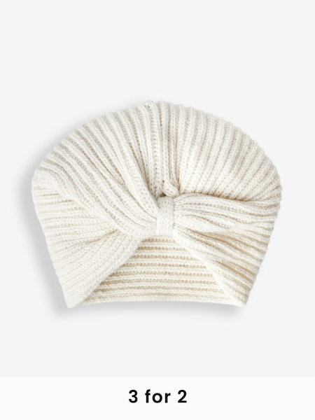 Cream Girls' Knitted Turban (208425) | £9.50