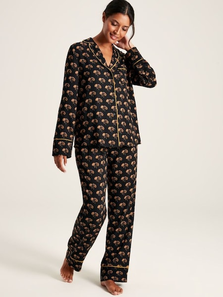 Alma Black Floral Pyjama Set (208885) | £29