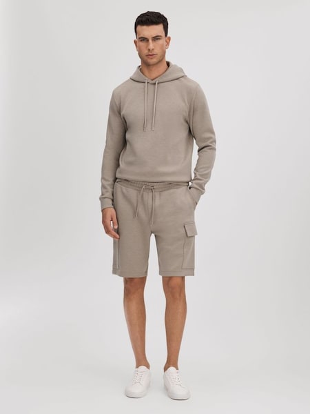 Drawstring Jersey Shorts in Taupe (215402) | £88