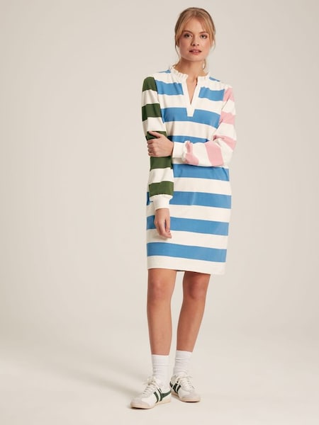 Sophia Multi Striped Cotton Rugby Shirt Dress (221134) | £59.95