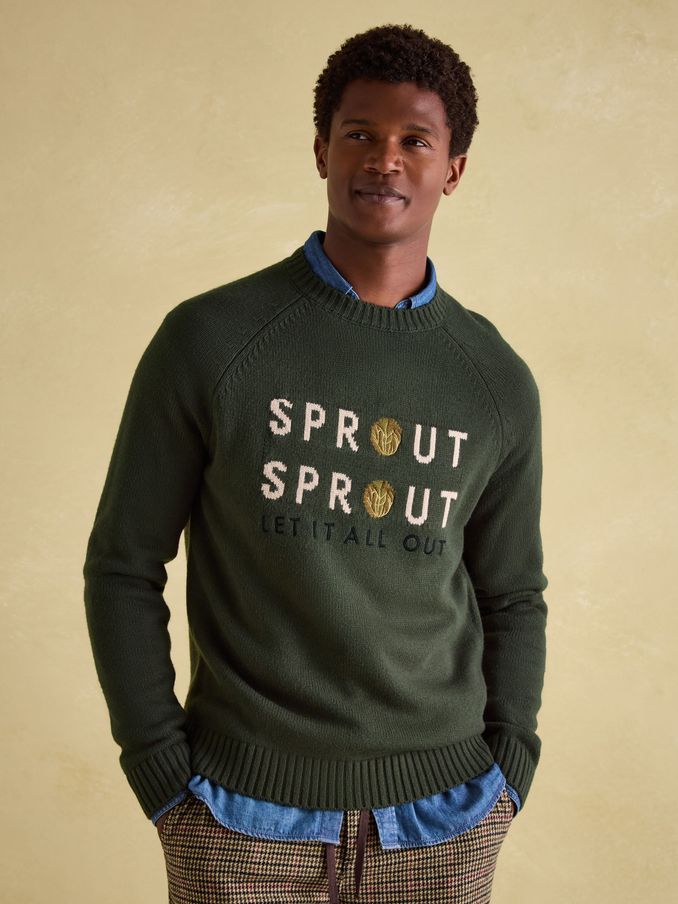 Joules green jumper top