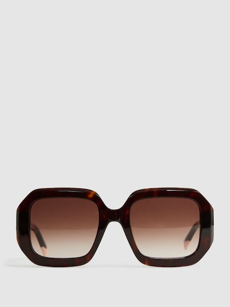 Missoni Eyewear Angular Tortoiseshell Sunglasses in Brown (226770) | £175