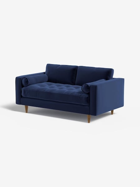 Scott 2 Seater Sofa in Matt Velvet Navy Blue (261859) | £999