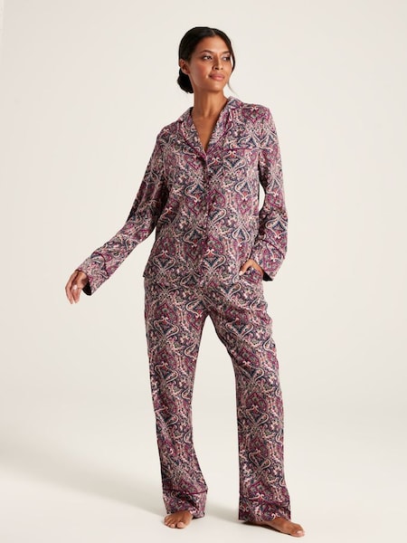 Alma Dark Pink Paisley Pyjama Set (268242) | £29