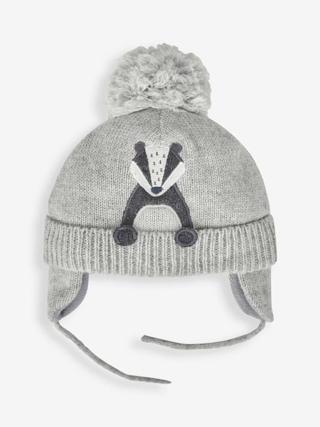 Grey Badger Appliqué Hat (280647) | £16.50