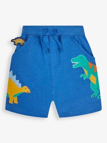 Dino Appliqué With Pet In Pockets Shorts in Cobalt (309131) | £10