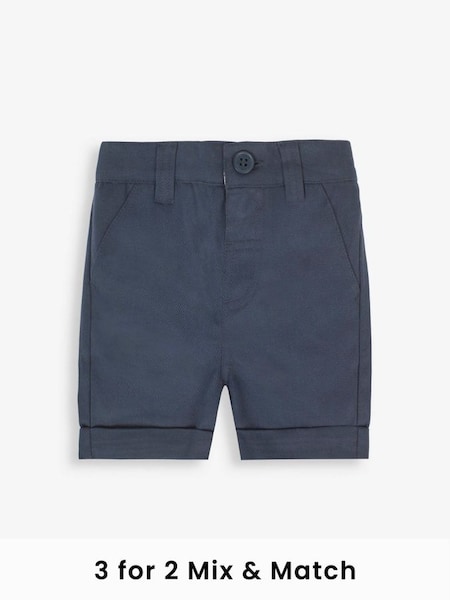 Navy Blue Twill Chino Shorts (311432) | £18