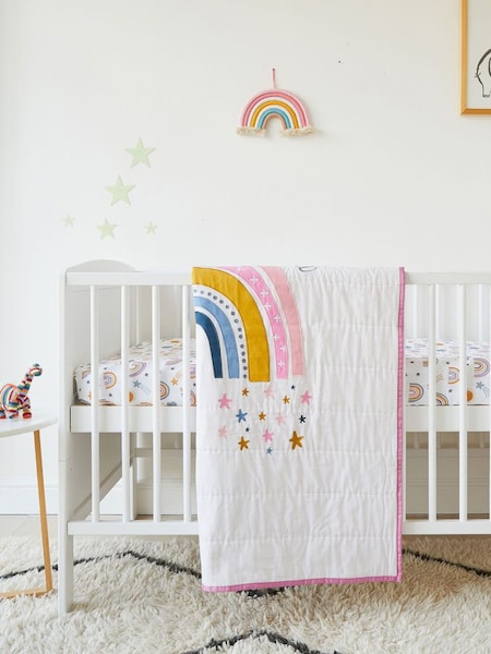 Pink Kabode Rainbow Cot & Cot Bed Quilt (312196) | £58