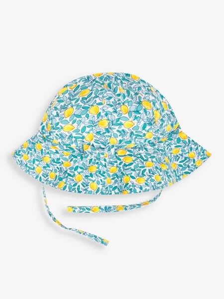 Blue Lemon Bloom Print Floppy Sun Hat (313260) | £4