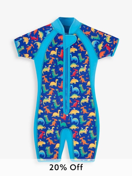 Boys' Dino Print Wetsuit in Blue (324553) | £28