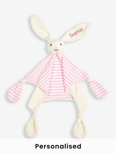 Personalised Rabbit Comforter in Pink (330100) | £18