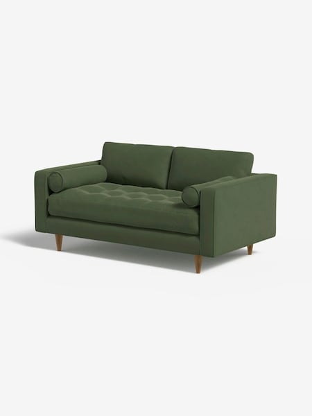 Scott 2 Seater Sofa in Matt Velvet Grass Green (331667) | £999