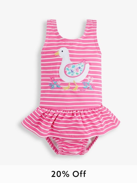 Swimsuit with Integral Nappy in Pink (335681) | £19