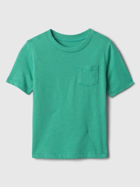 Green Crew Neck Pocket Short Sleeve T-Shirt (Newborn-5yrs) (340241) | £6