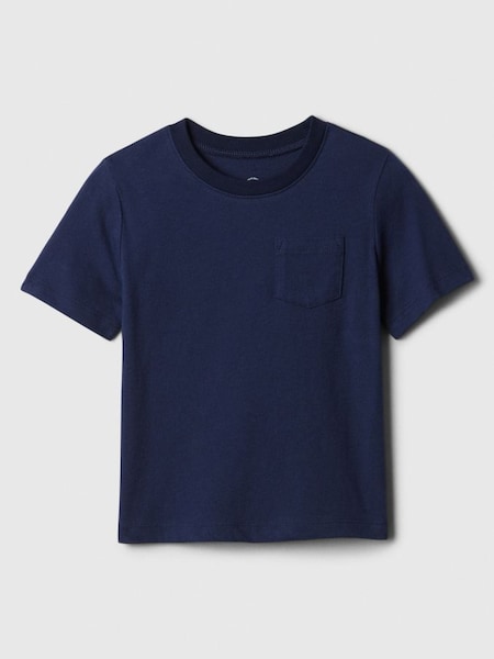 Navy/Blue Pocket Crew Neck Short Sleeve T-Shirt (Newborn-5yrs) (340269) | £6