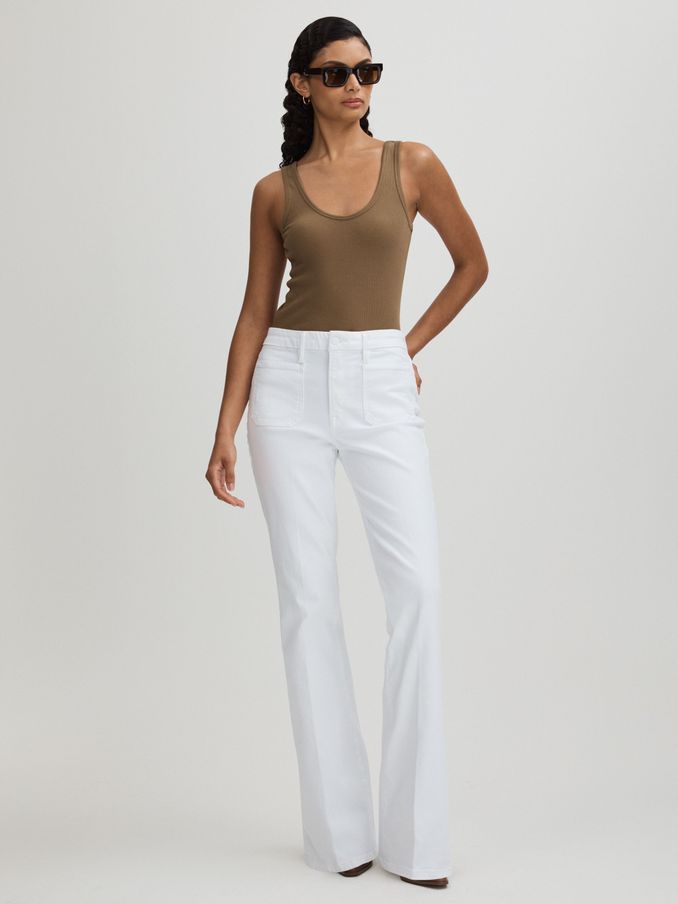 Womens white jeans uk top