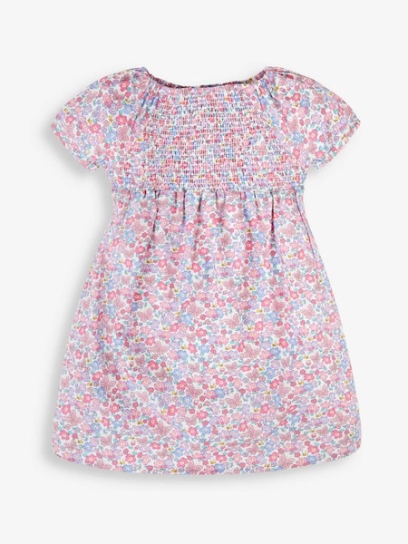 Pastel Butterfly Ditsy Print Smocked Dress (343267) | £8