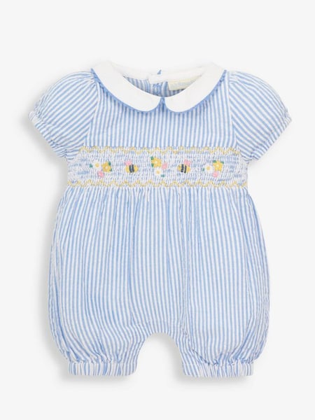 Blue Embroidered Bee Baby Romper (345770) | £25